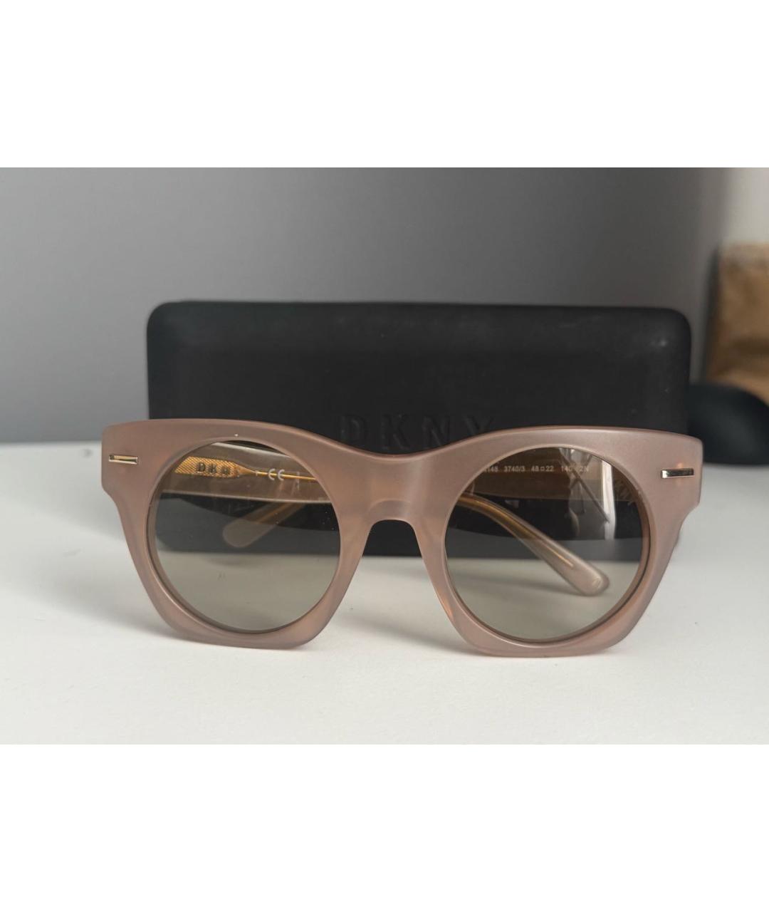 DKNY Коричневые пластиковые солнцезащитные очки, фото 7