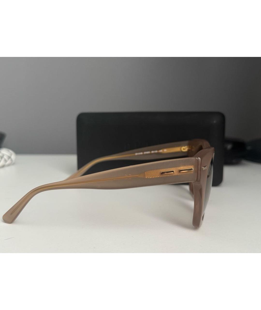 DKNY Коричневые пластиковые солнцезащитные очки, фото 2