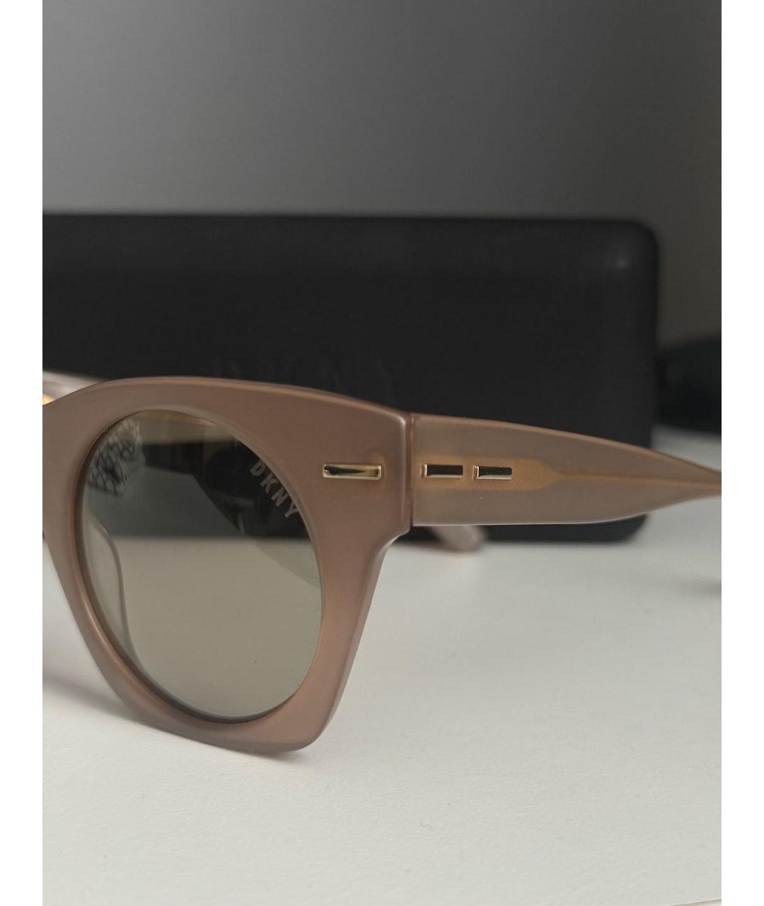 DKNY Коричневые пластиковые солнцезащитные очки, фото 3