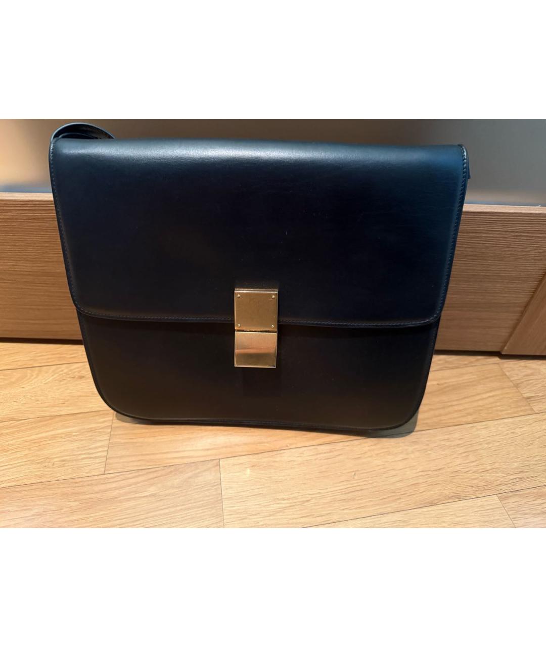 CELINE Черная сумка через плечо из искусственной кожи, фото 5