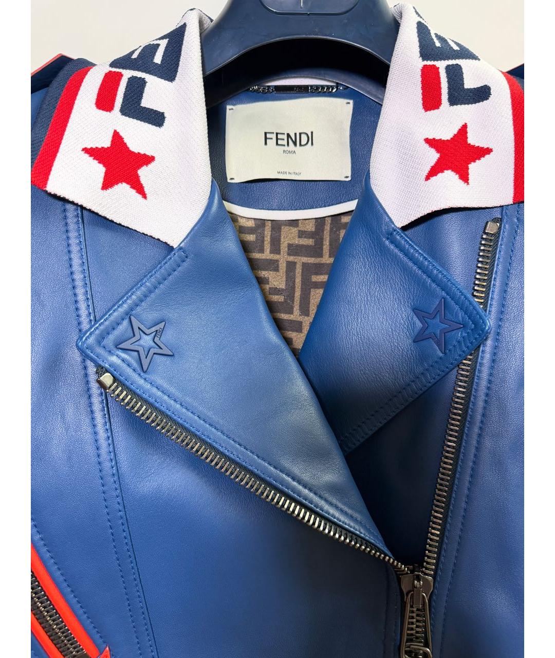 FENDI Мульти кожаная куртка, фото 3