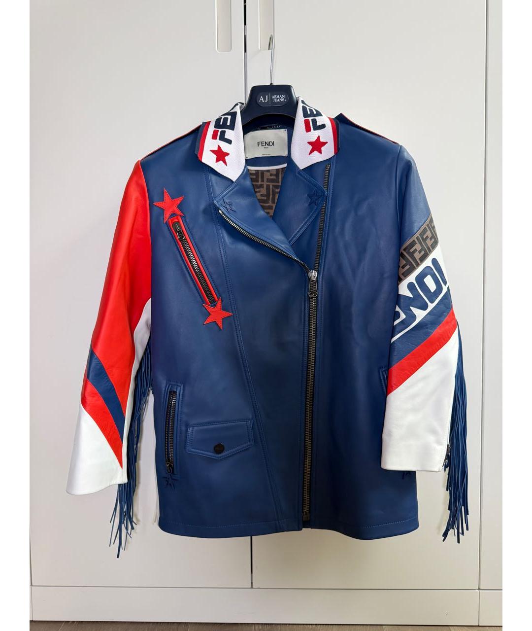 FENDI Мульти кожаная куртка, фото 9