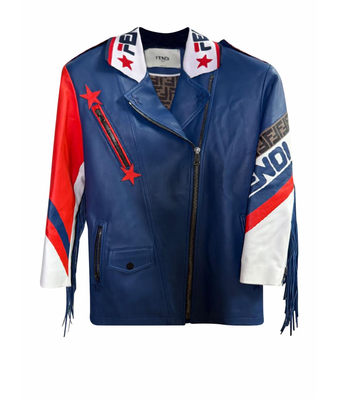 FENDI Мульти кожаная куртка, фото 1