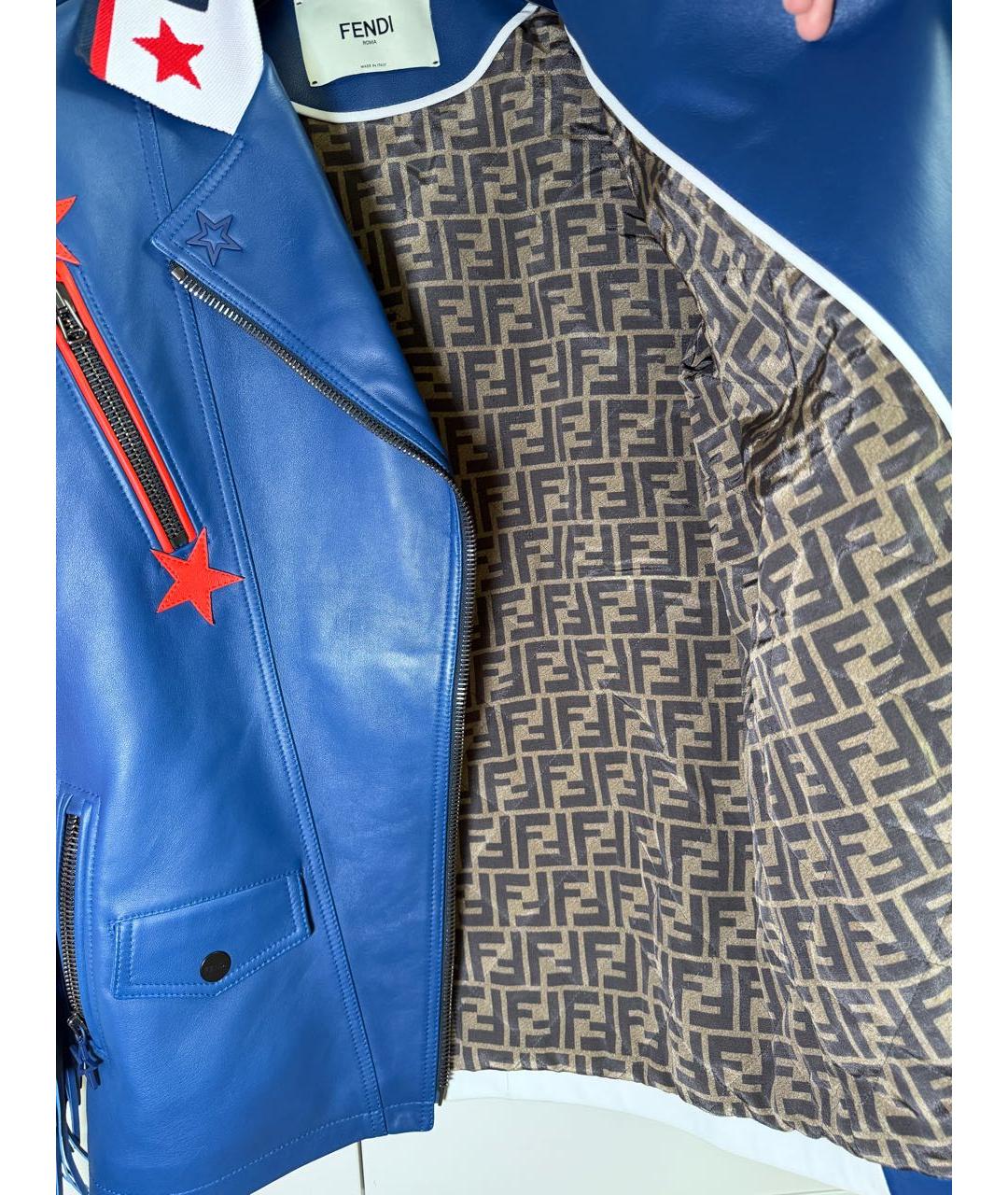 FENDI Мульти кожаная куртка, фото 8