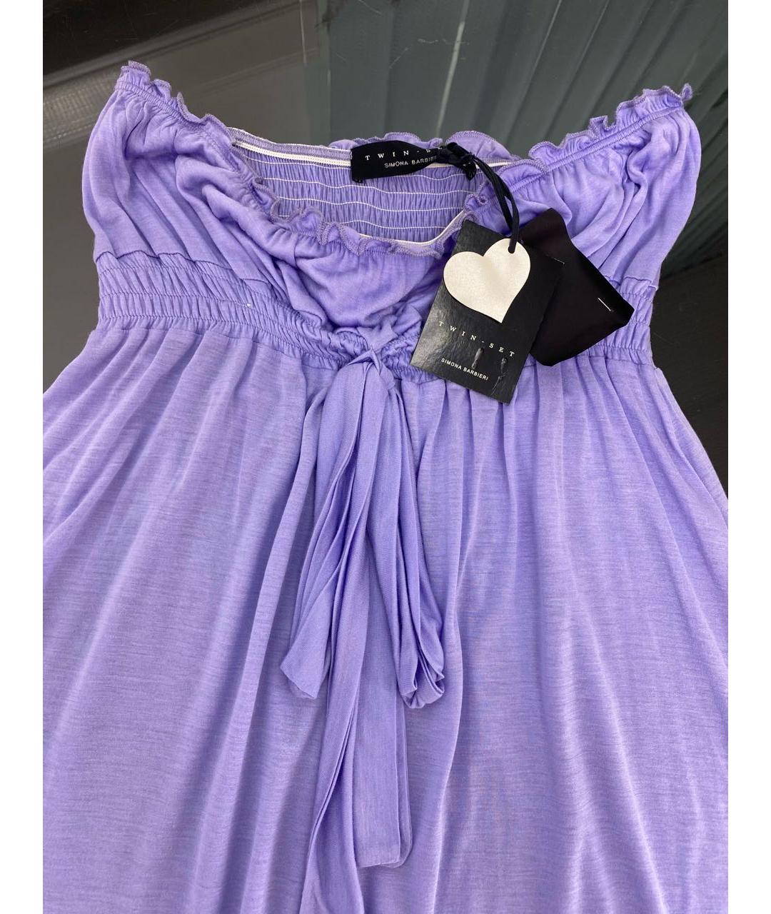 TWIN-SET Фиолетовая майка, фото 3