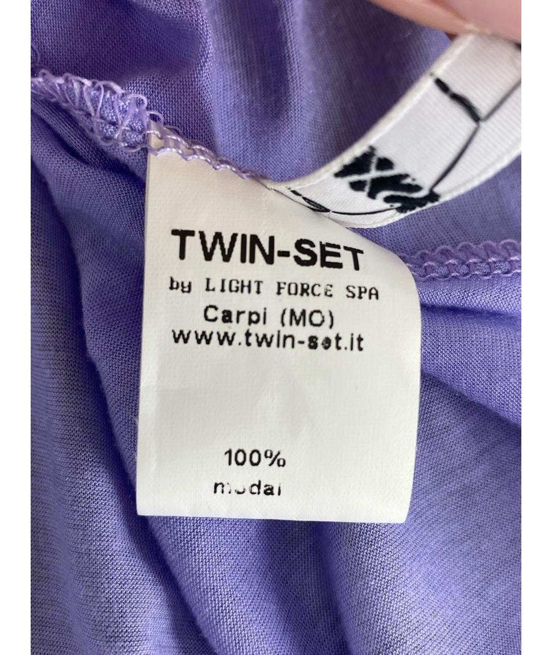 TWIN-SET Фиолетовая майка, фото 8