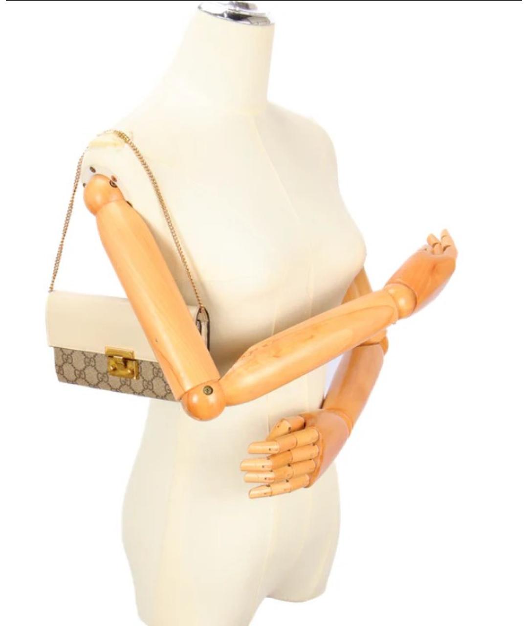 GUCCI Бежевый кожаный кошелек, фото 7