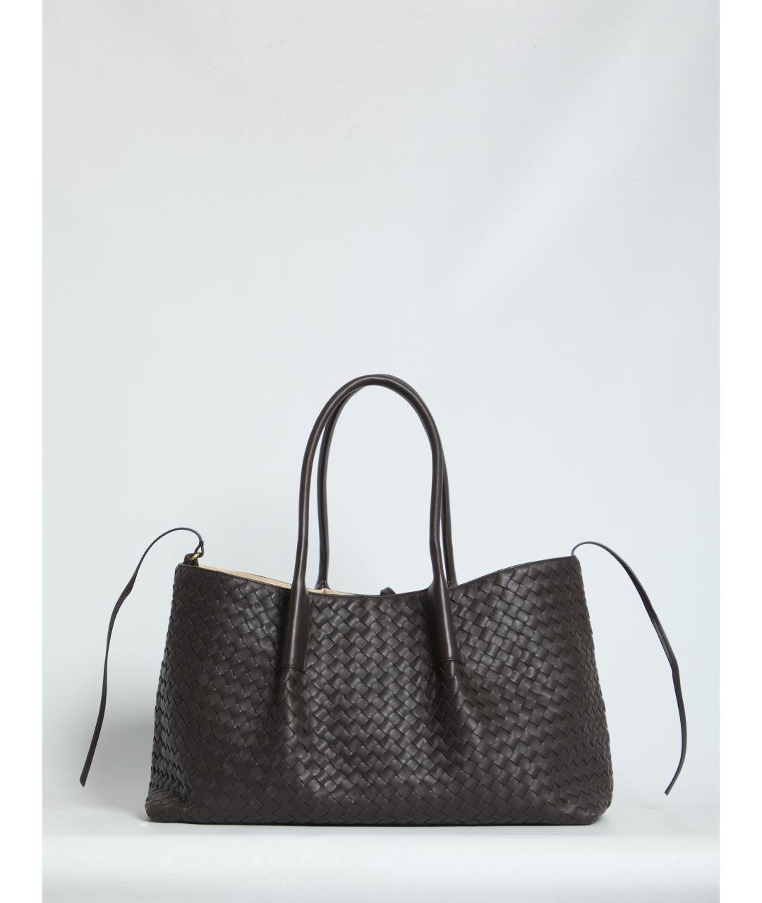 BOTTEGA VENETA Коричневая кожаная сумка тоут, фото 5