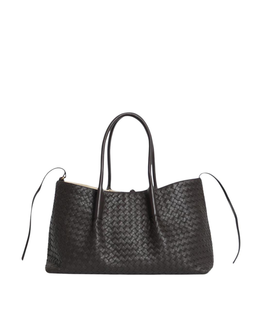 BOTTEGA VENETA Коричневая кожаная сумка тоут, фото 1