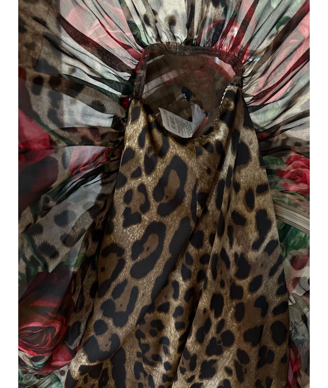 DOLCE&GABBANA Бордовое шелковое вечернее платье, фото 4