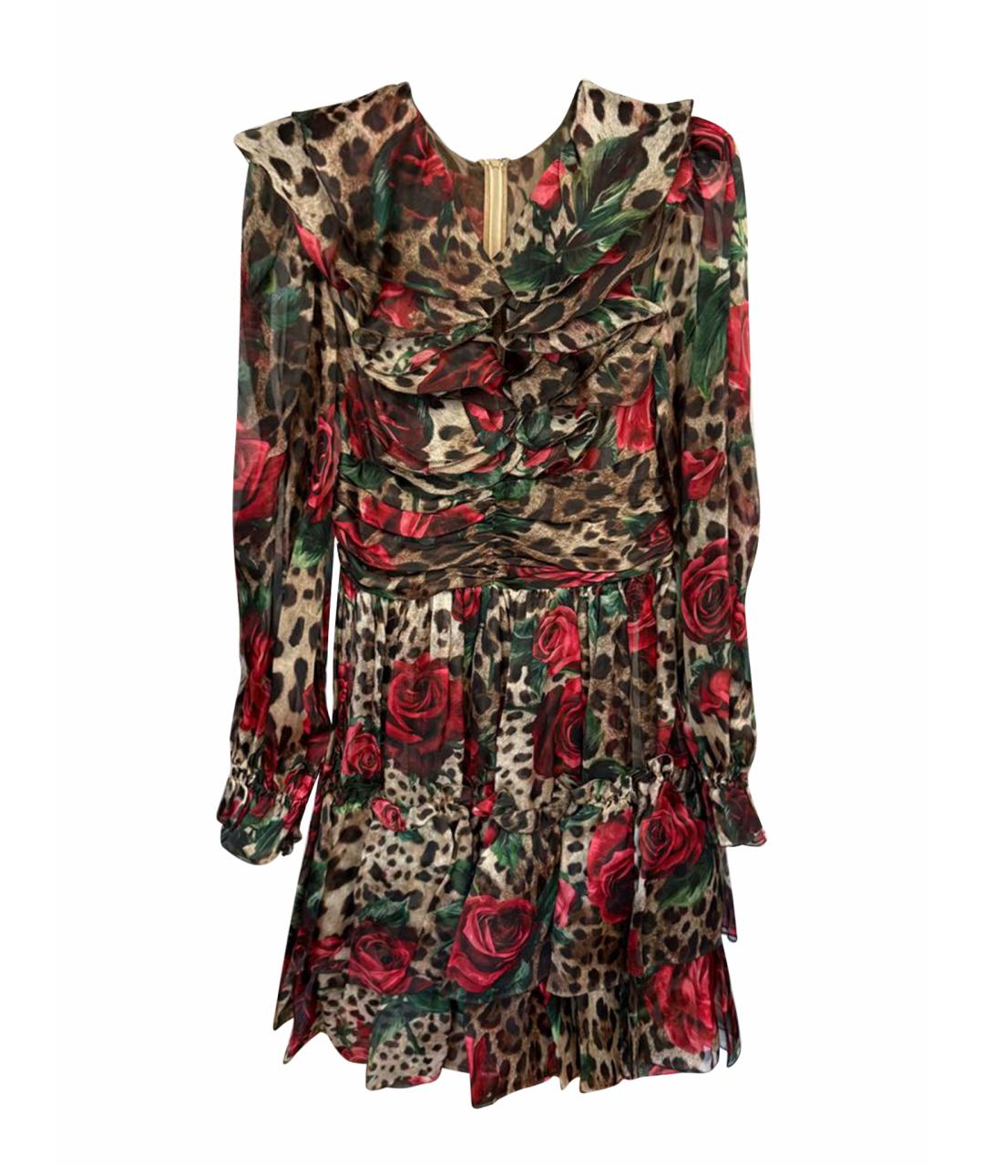 DOLCE&GABBANA Бордовое шелковое вечернее платье, фото 1