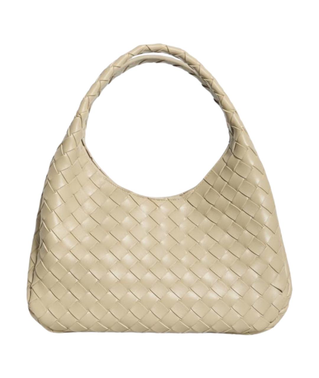 BOTTEGA VENETA Бежевая кожаная сумка через плечо, фото 1