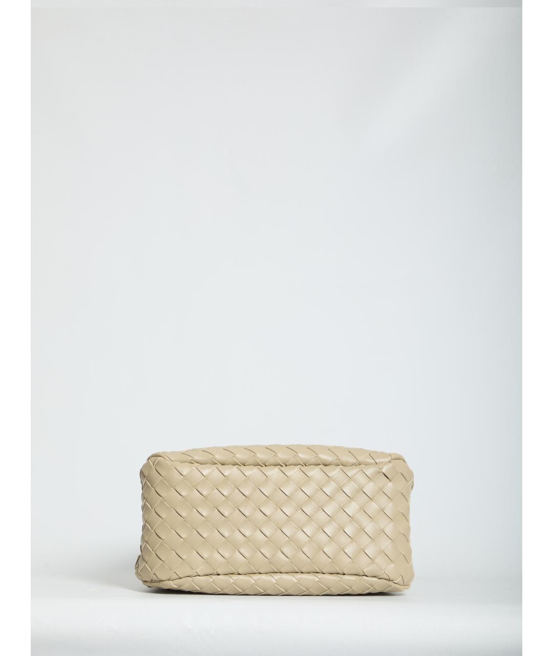 BOTTEGA VENETA Бежевая кожаная сумка через плечо, фото 3