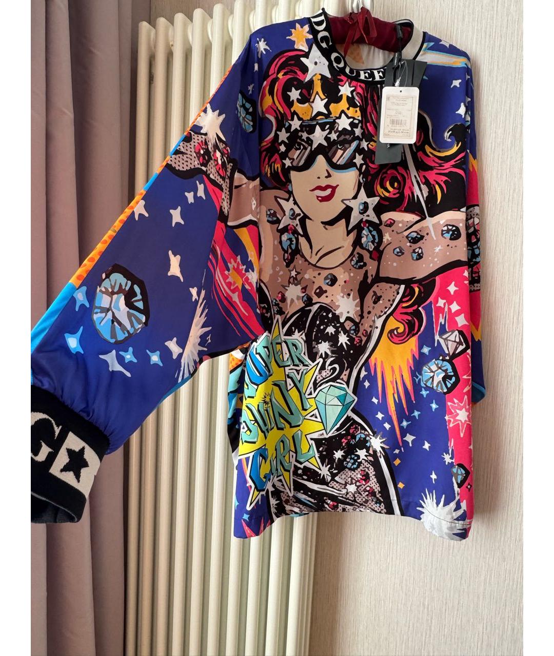 DOLCE&GABBANA Мульти полиэстеровое повседневное платье, фото 3