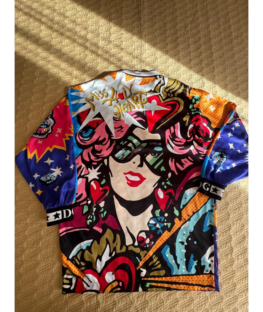 DOLCE&GABBANA Мульти полиэстеровое повседневное платье, фото 6