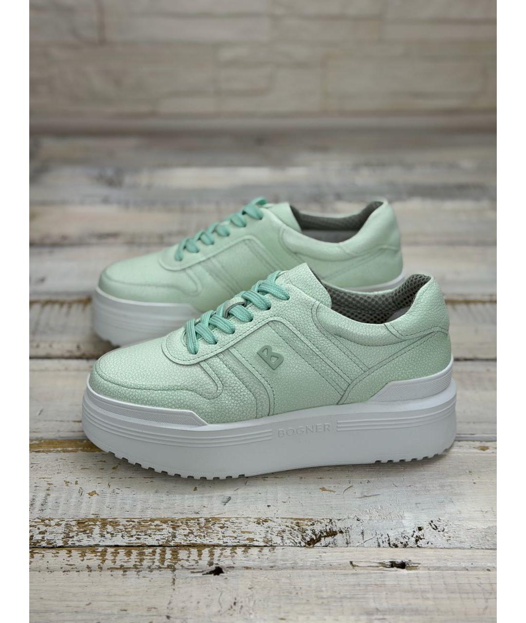 BOGNER Бирюзовые кожаные кеды, фото 5