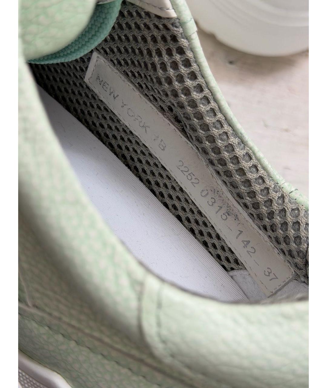 BOGNER Бирюзовые кожаные кеды, фото 8