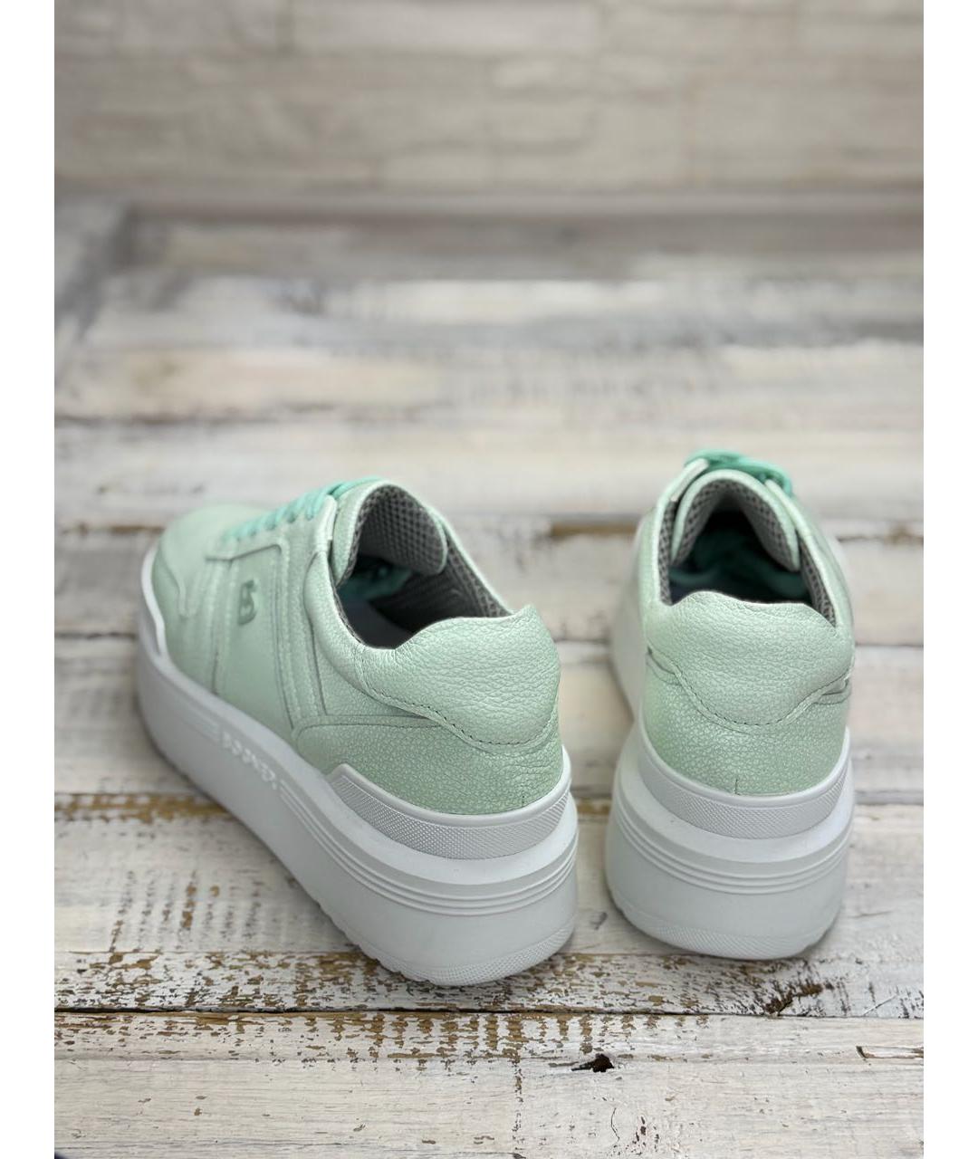 BOGNER Бирюзовые кожаные кеды, фото 4