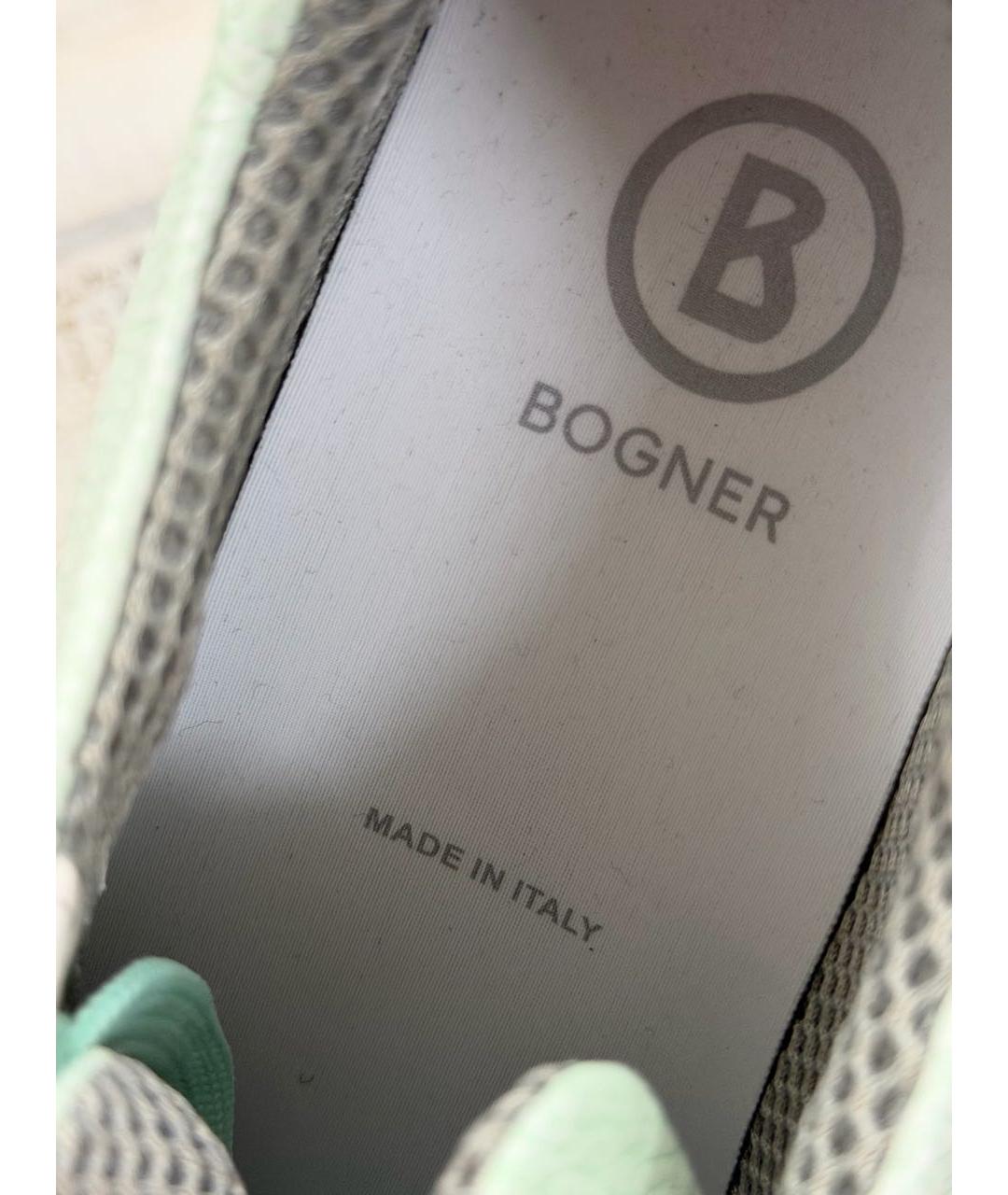 BOGNER Бирюзовые кожаные кеды, фото 3