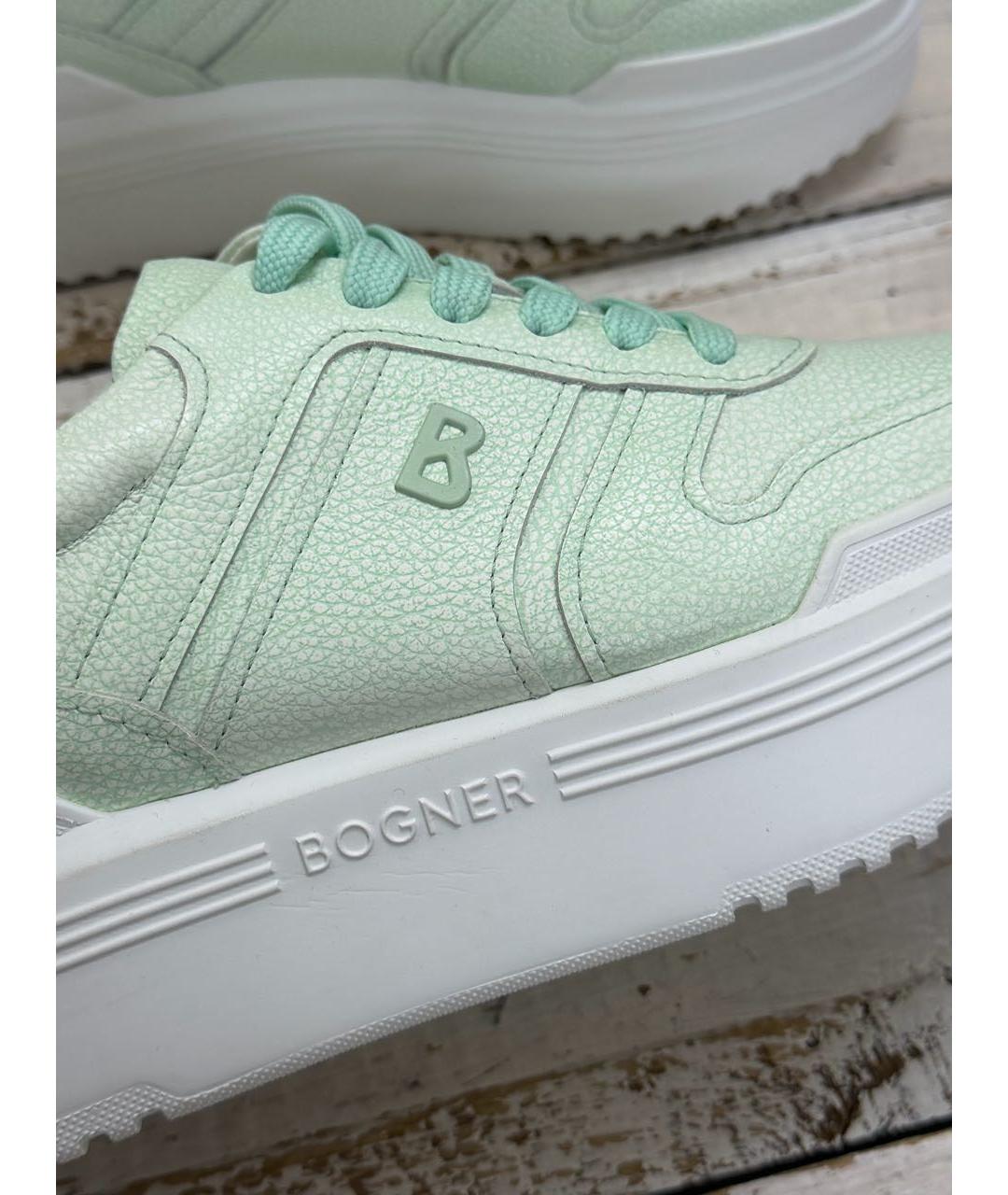 BOGNER Бирюзовые кожаные кеды, фото 6