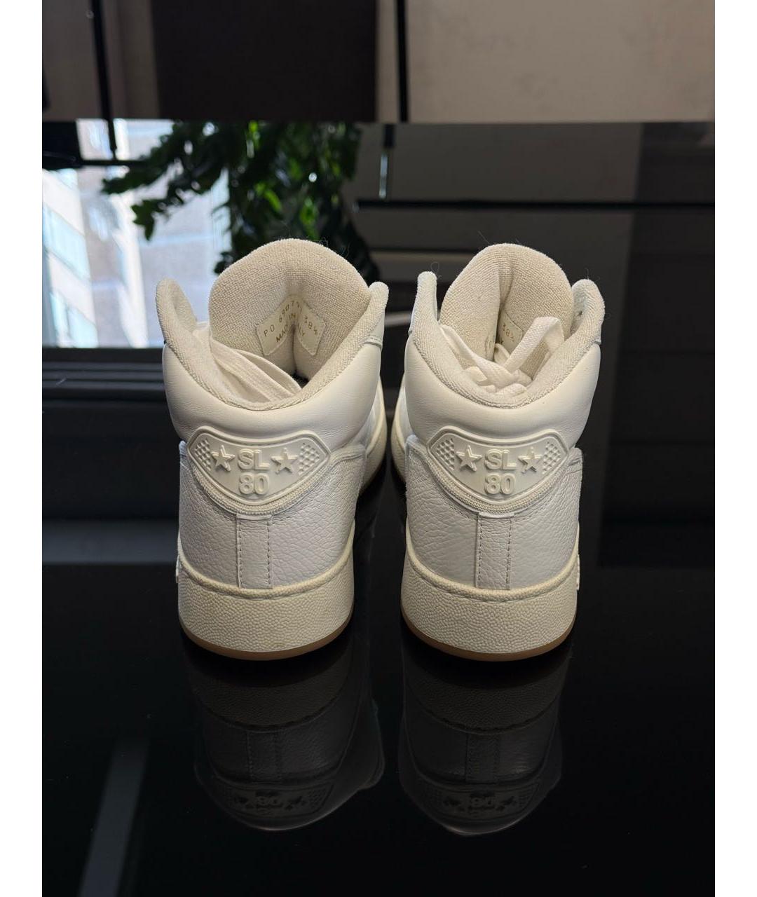 SAINT LAURENT Белые кожаные кроссовки, фото 4