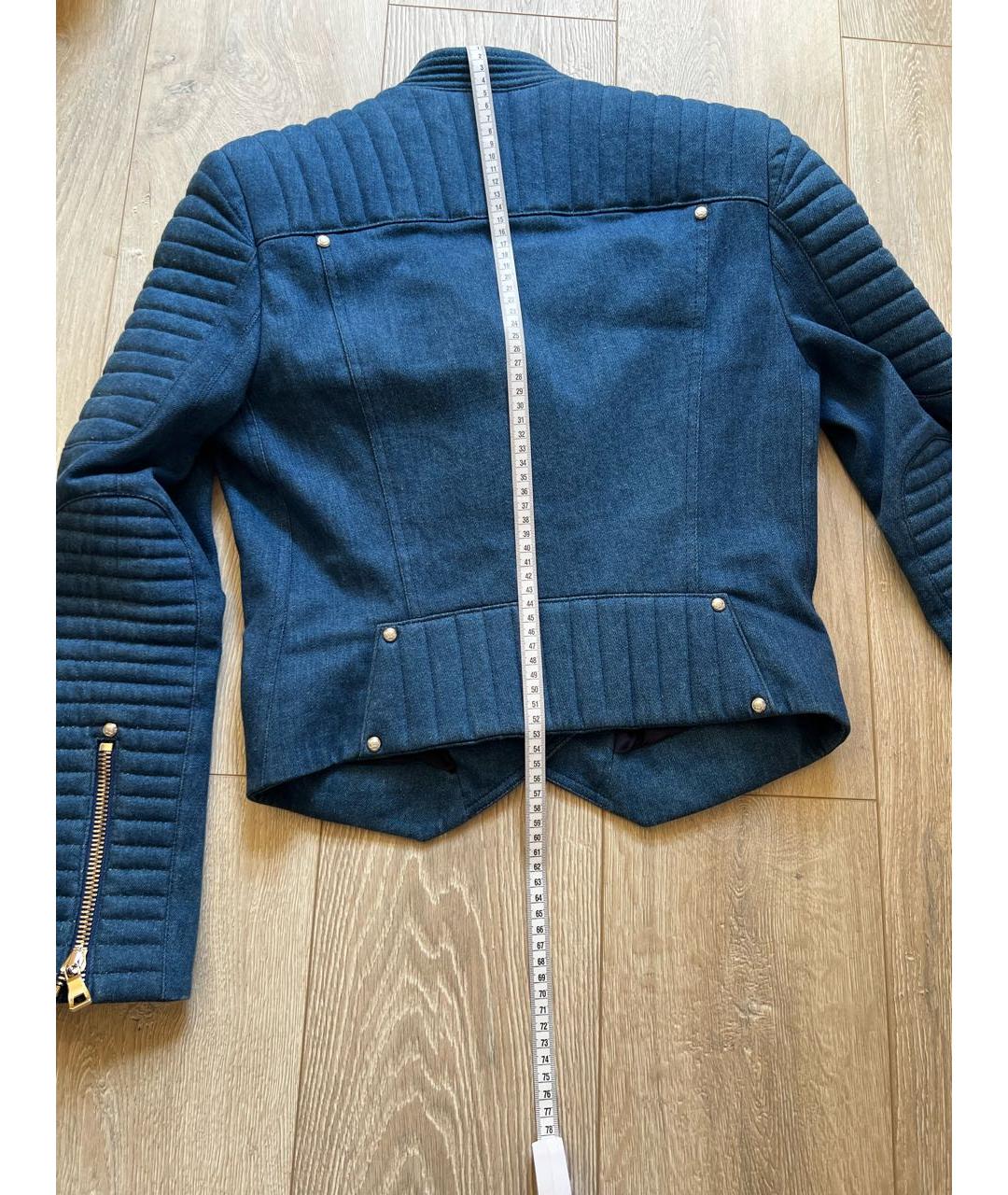 BALMAIN Синяя деним куртка, фото 2