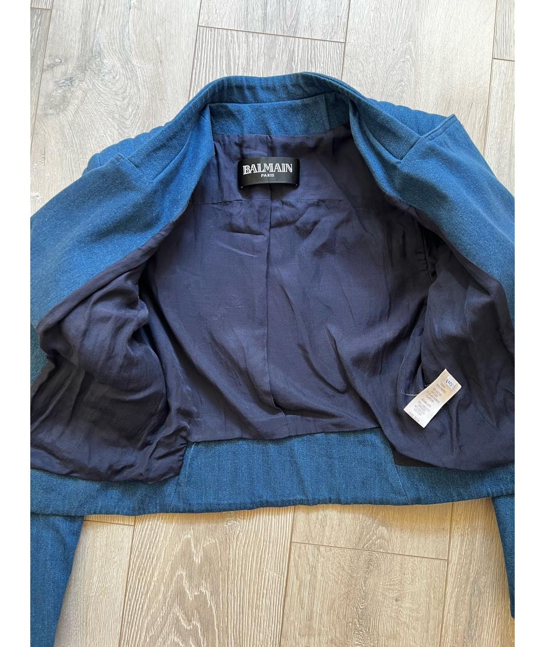 BALMAIN Синяя деним куртка, фото 8