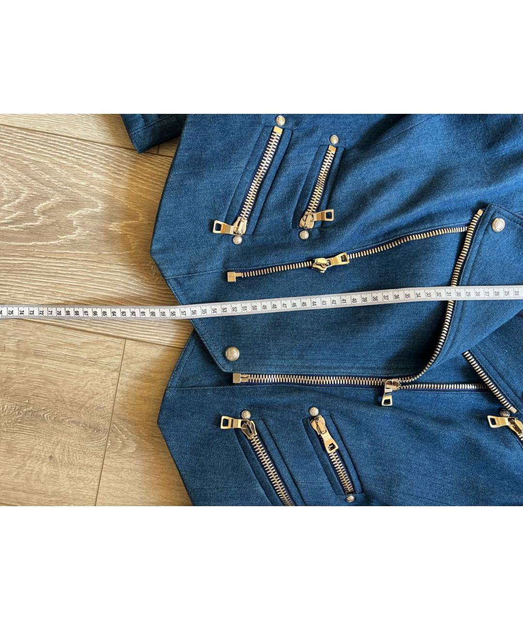 BALMAIN Синяя деним куртка, фото 5