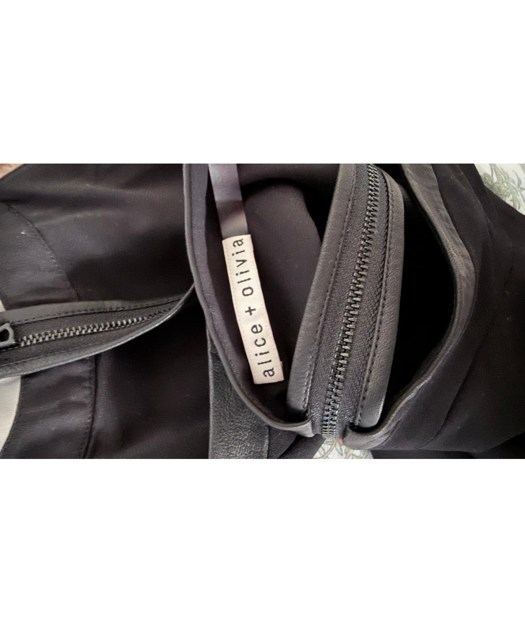 ALICE+OLIVIA Черное ацетатное коктейльное платье, фото 3