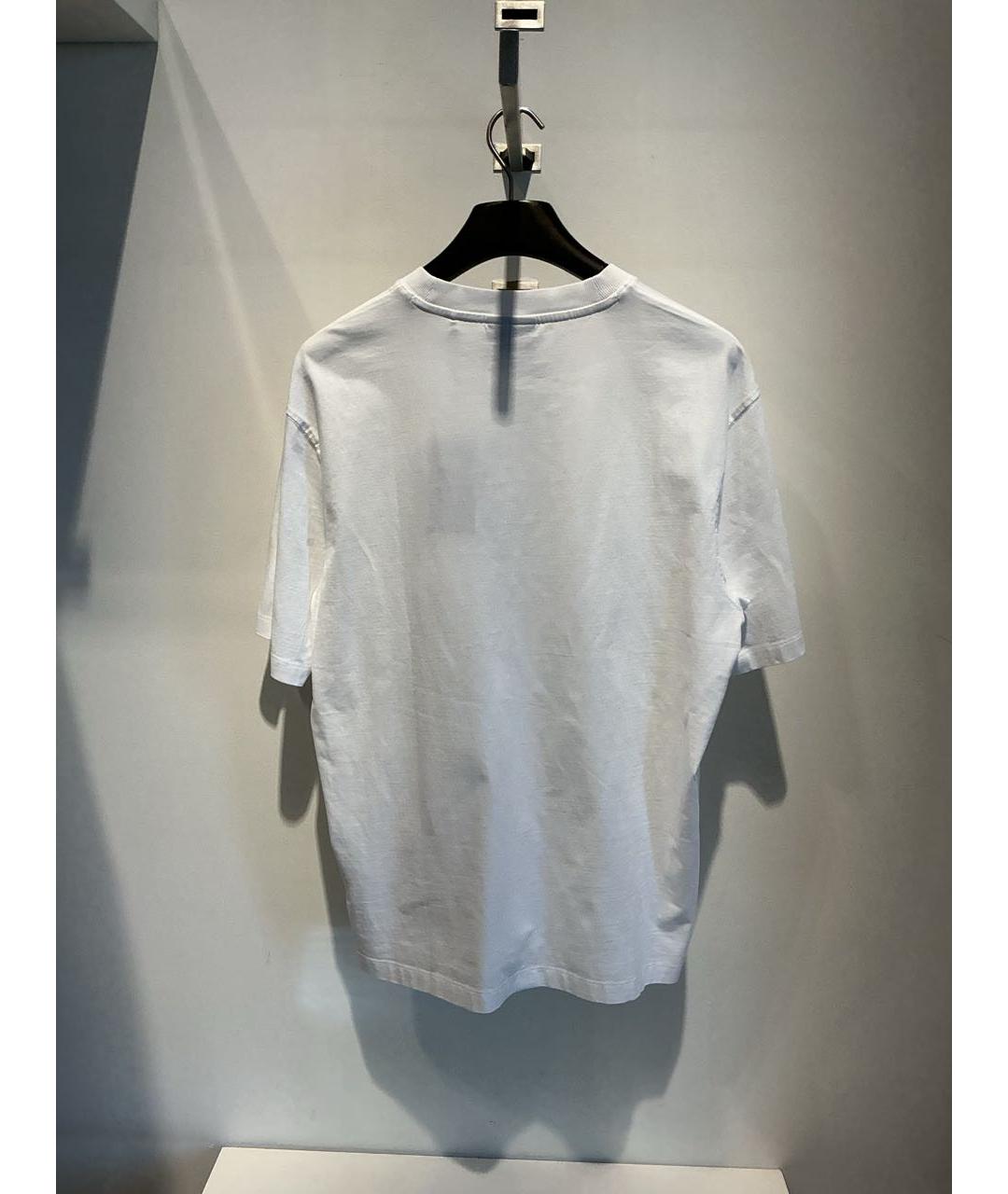 HUGO Белая хлопковая футболка, фото 4