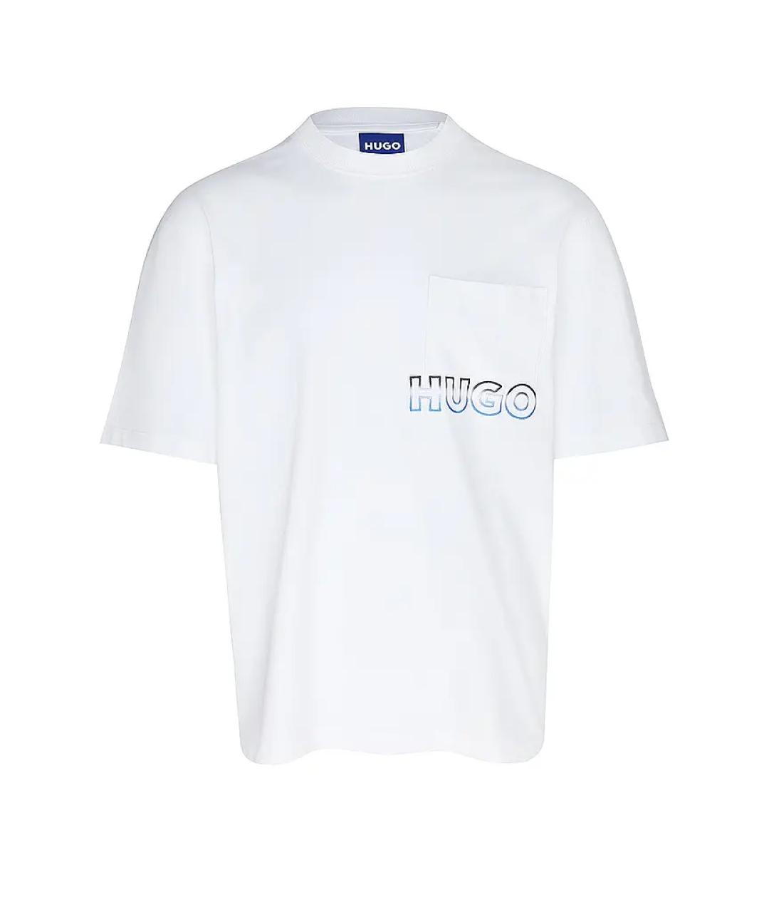 HUGO Белая хлопковая футболка, фото 1