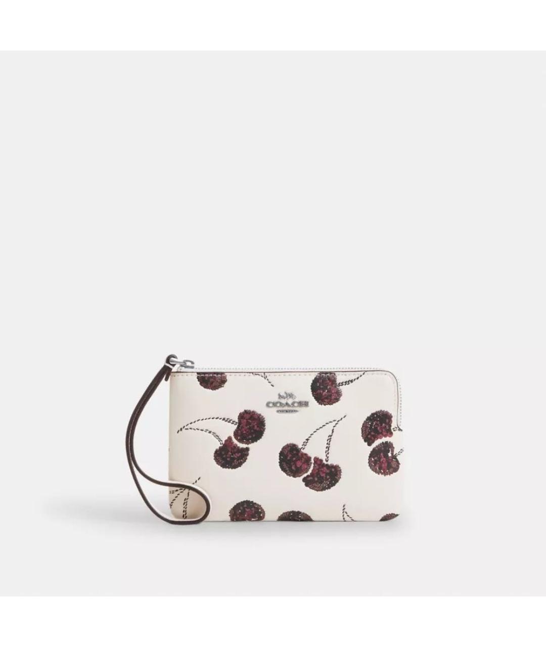 COACH Белый кожаный кошелек, фото 6