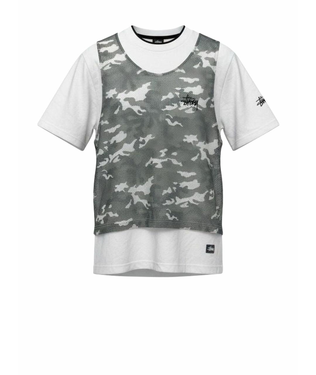 STUSSY Белая хлопковая футболка, фото 1