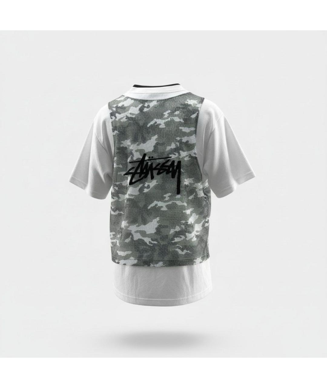 STUSSY Белая хлопковая футболка, фото 2