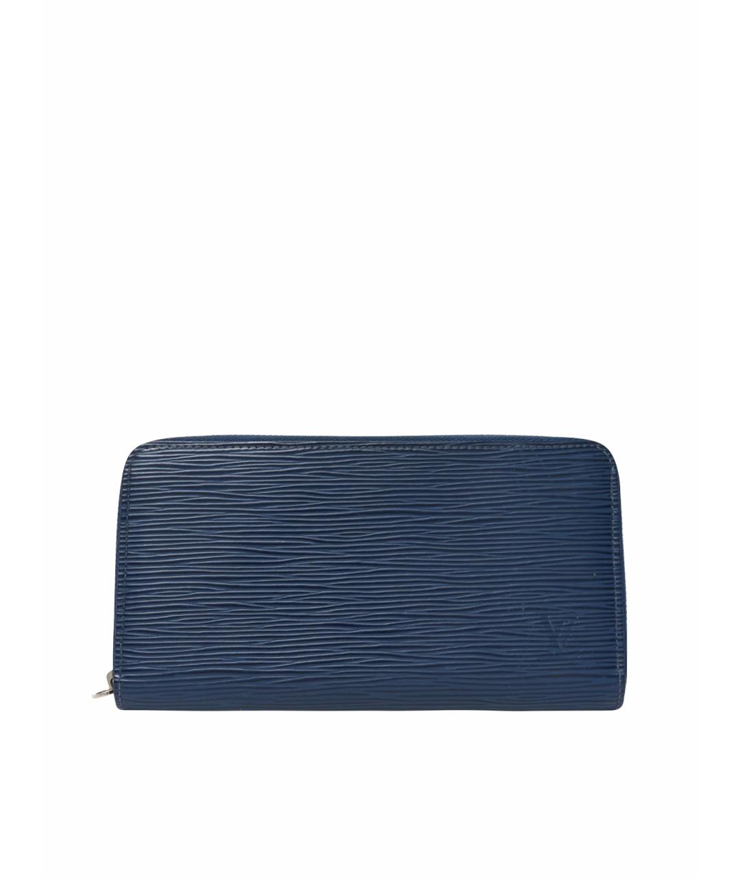 LOUIS VUITTON Синий кожаный кошелек, фото 1