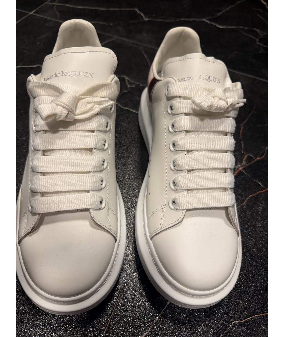 ALEXANDER MCQUEEN Белые кожаные кеды, фото 3