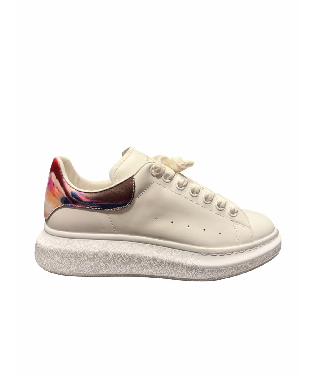 ALEXANDER MCQUEEN Белые кожаные кеды, фото 1