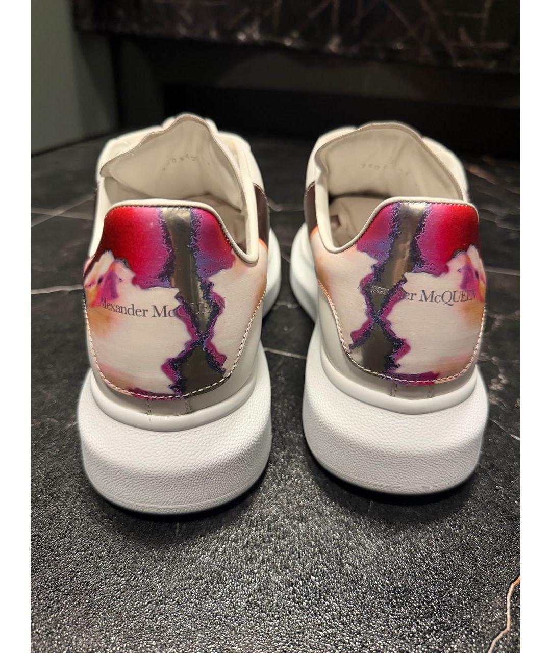 ALEXANDER MCQUEEN Белые кожаные кеды, фото 4