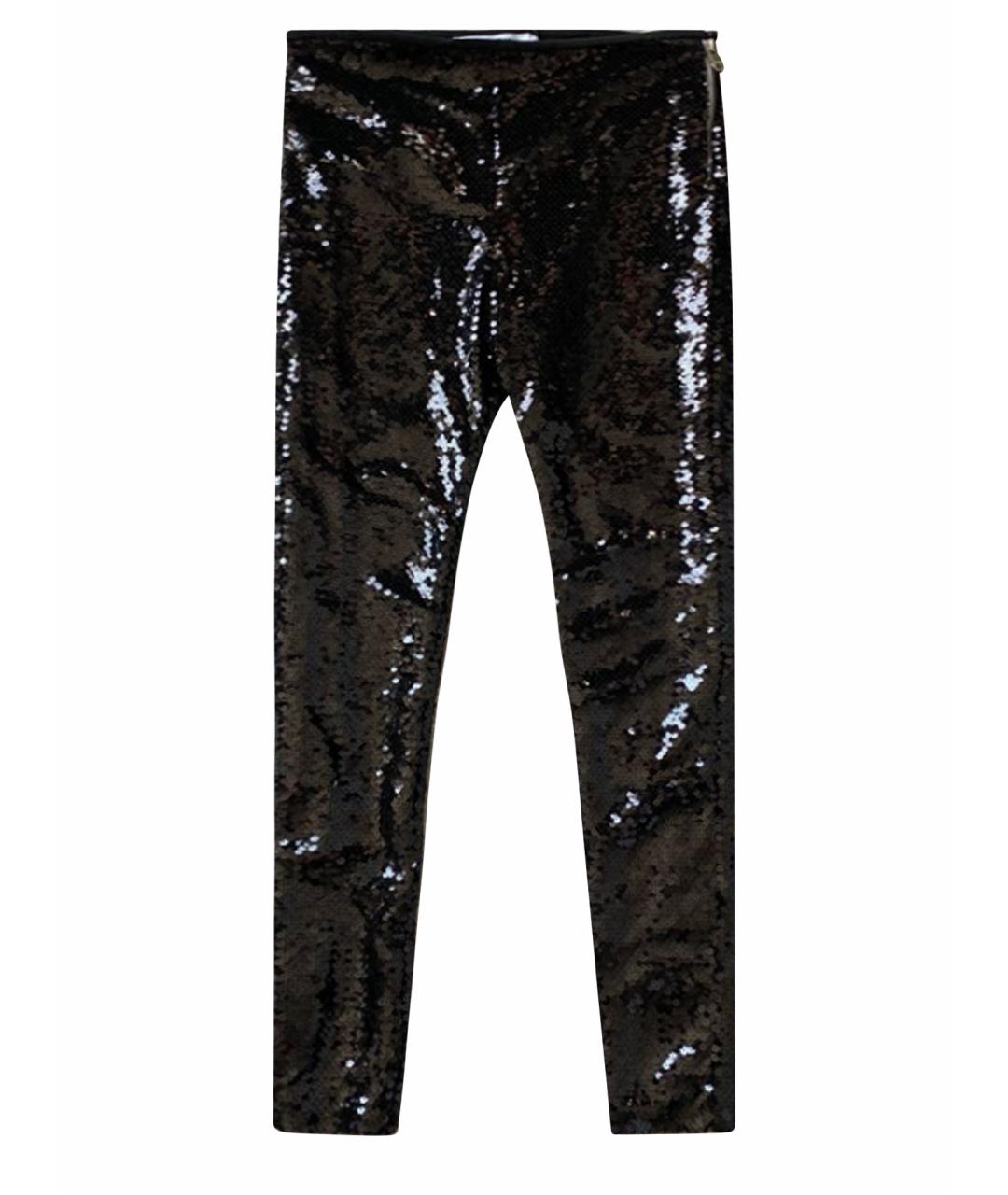 MSGM Черные полиэстеровые брюки узкие, фото 1