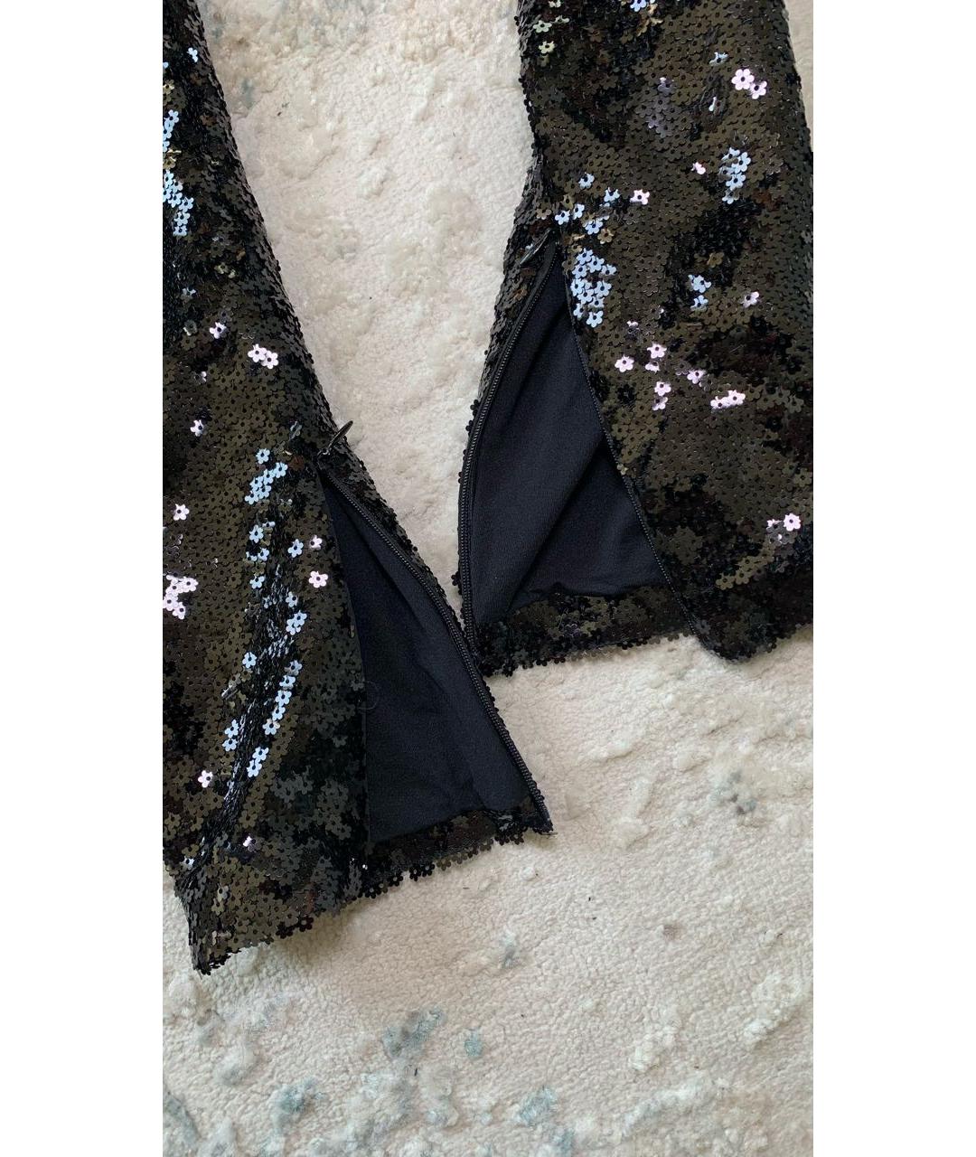 MSGM Черные полиэстеровые брюки узкие, фото 4