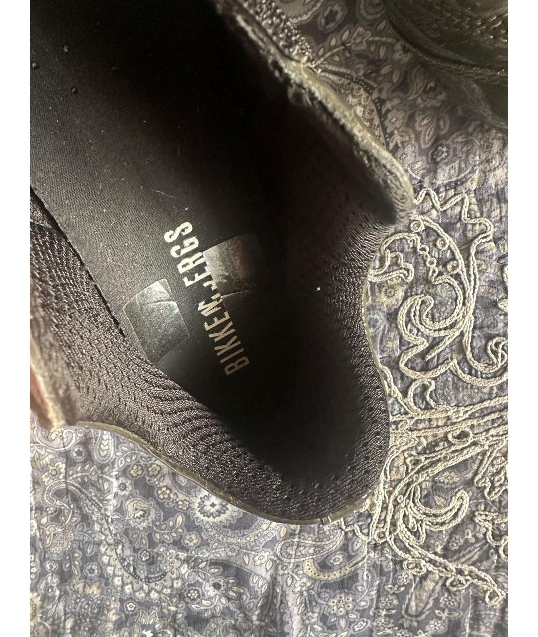 BIKKEMBERGS Зеленые кроссовки из лакированной кожи, фото 6