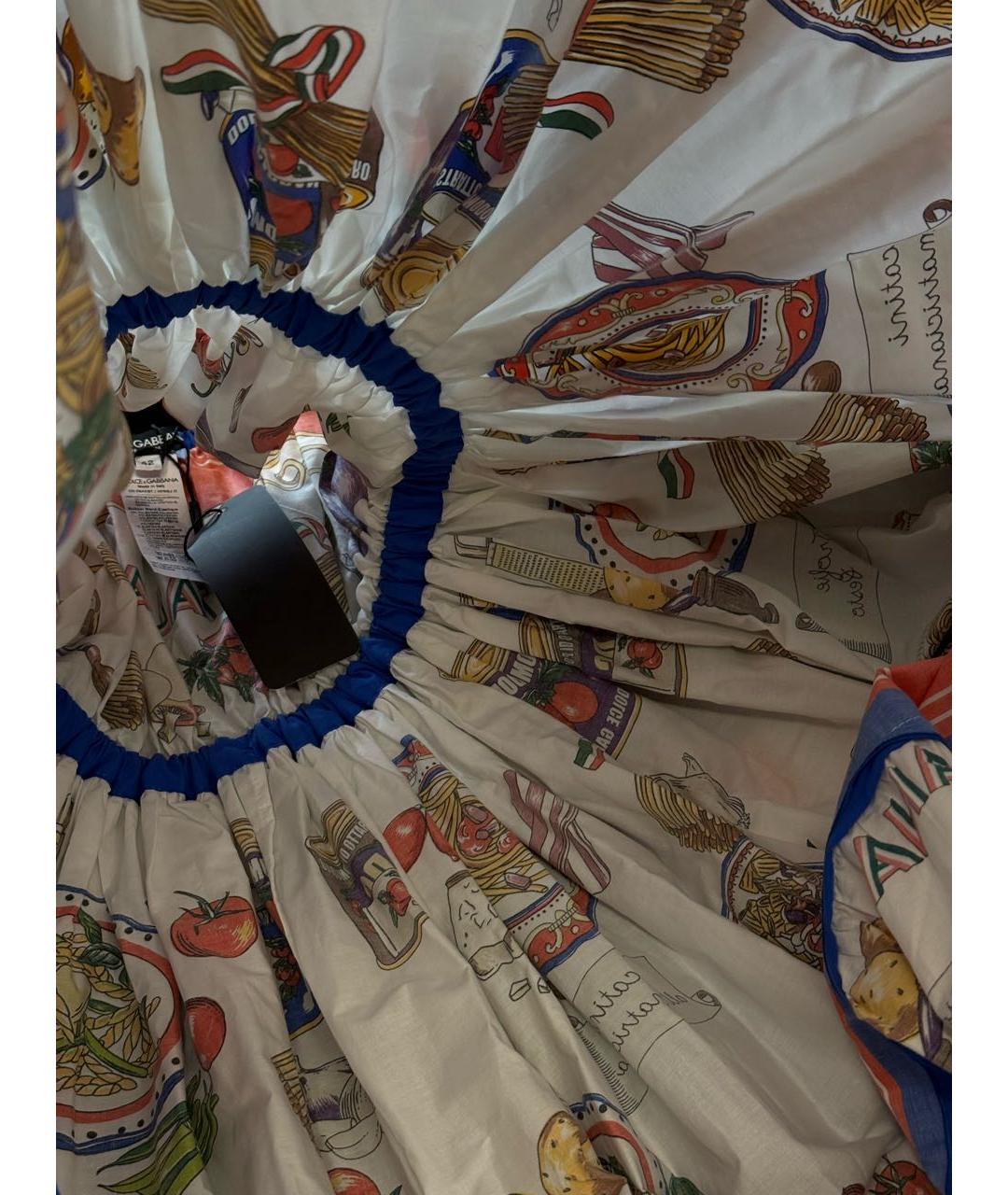 DOLCE&GABBANA Белый хлопковый сарафан, фото 4