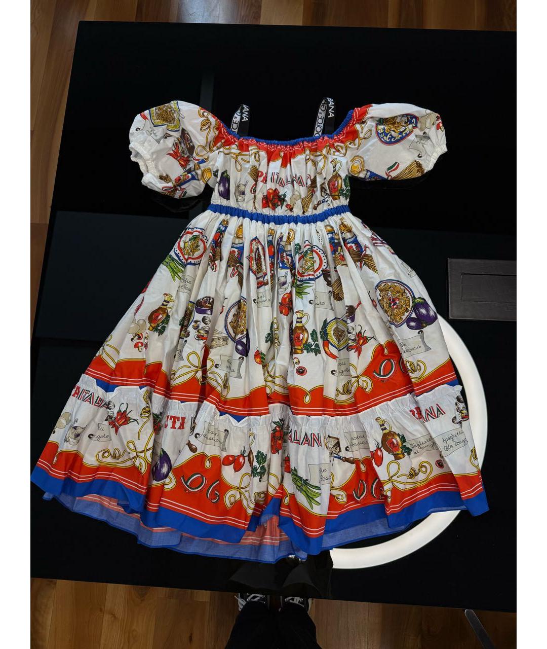 DOLCE&GABBANA Белый хлопковый сарафан, фото 2