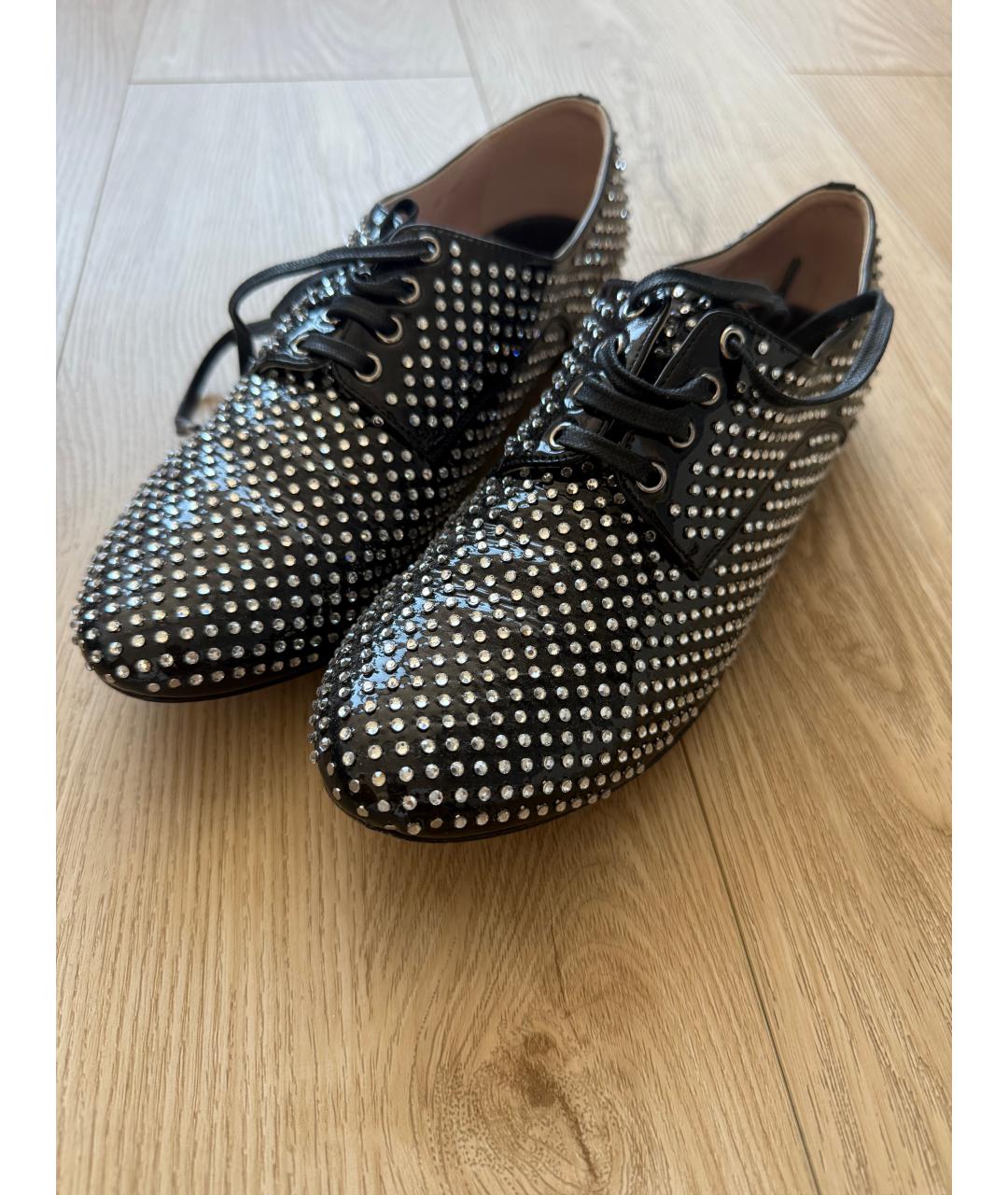 MIU MIU Черные кожаные лоферы, фото 2