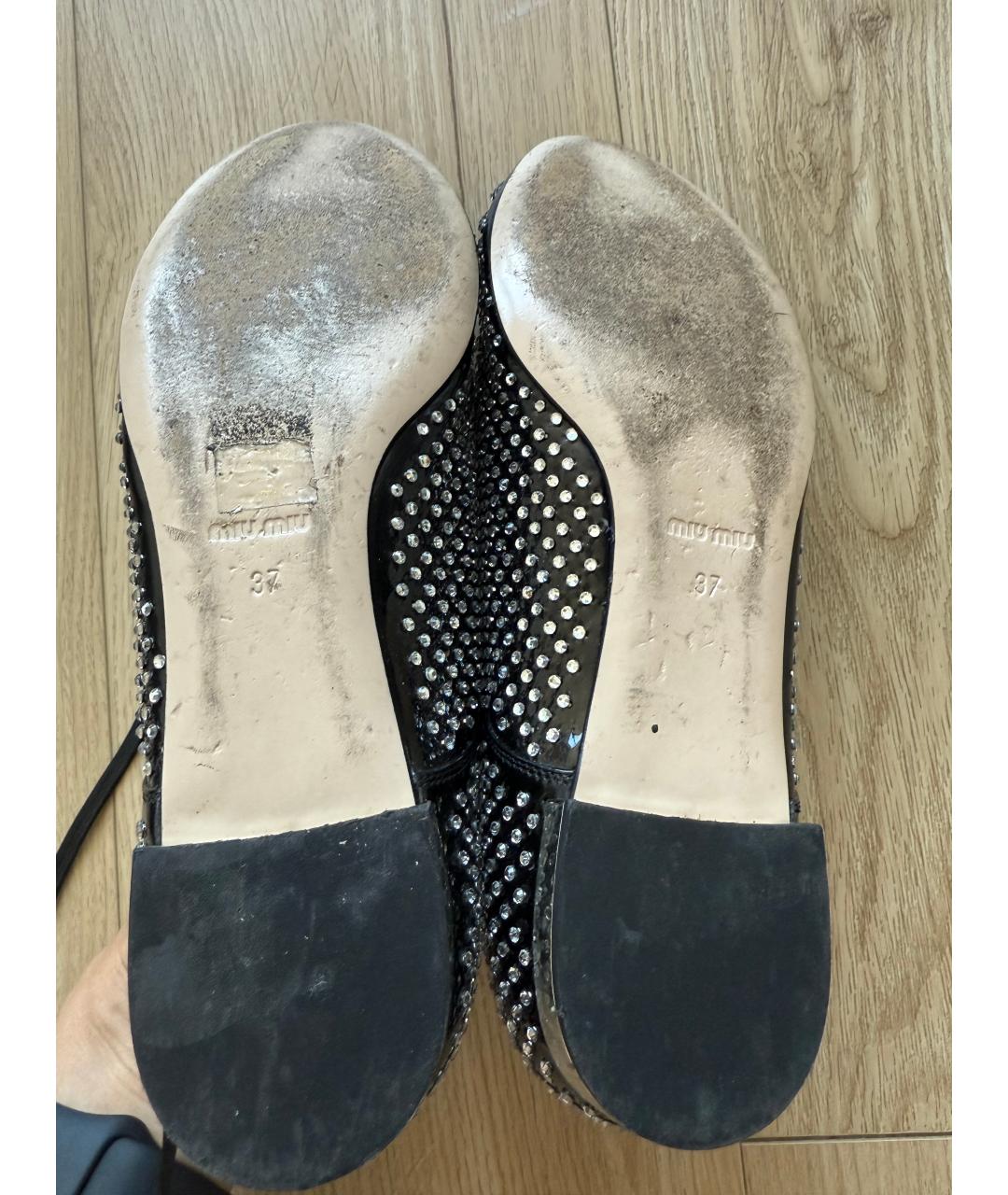 MIU MIU Черные кожаные лоферы, фото 5