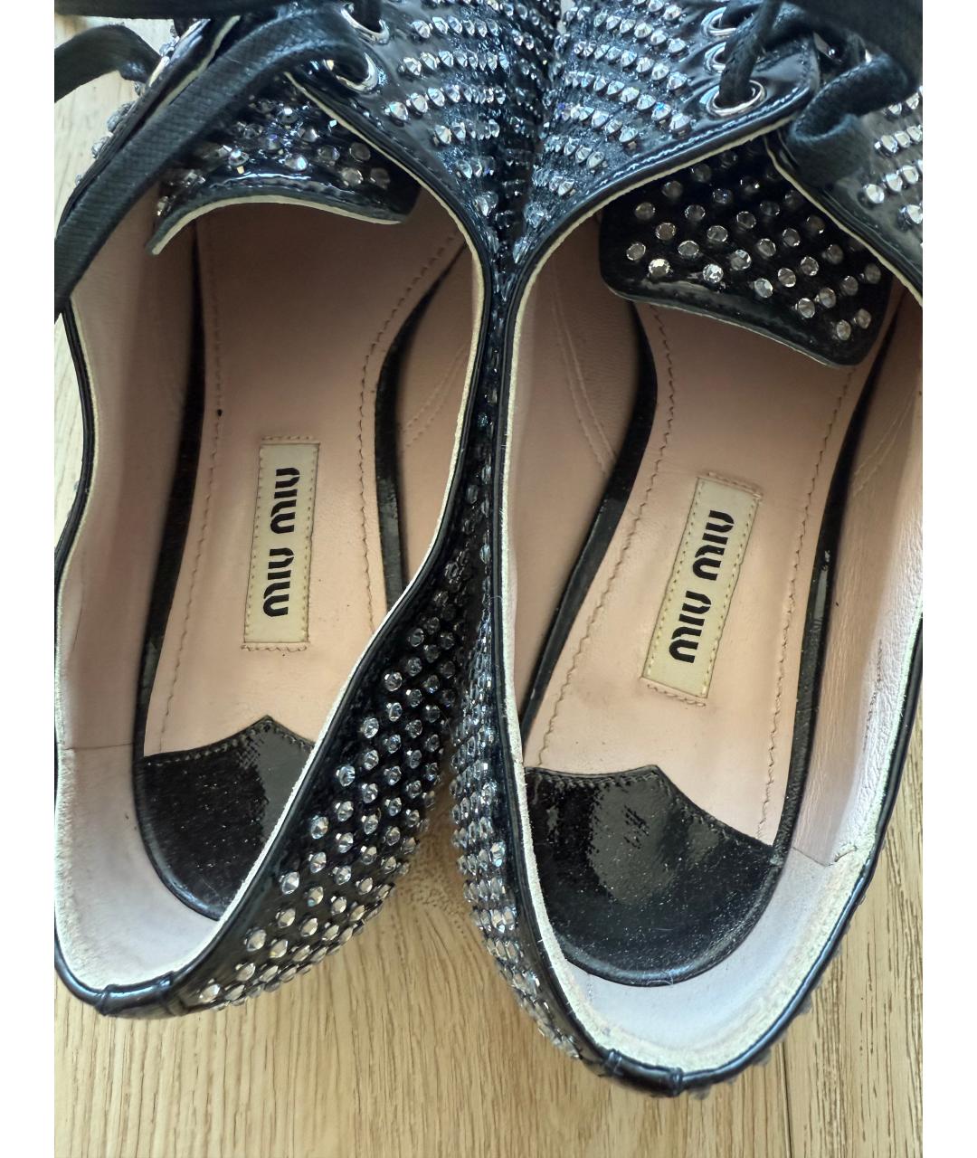 MIU MIU Черные кожаные лоферы, фото 4