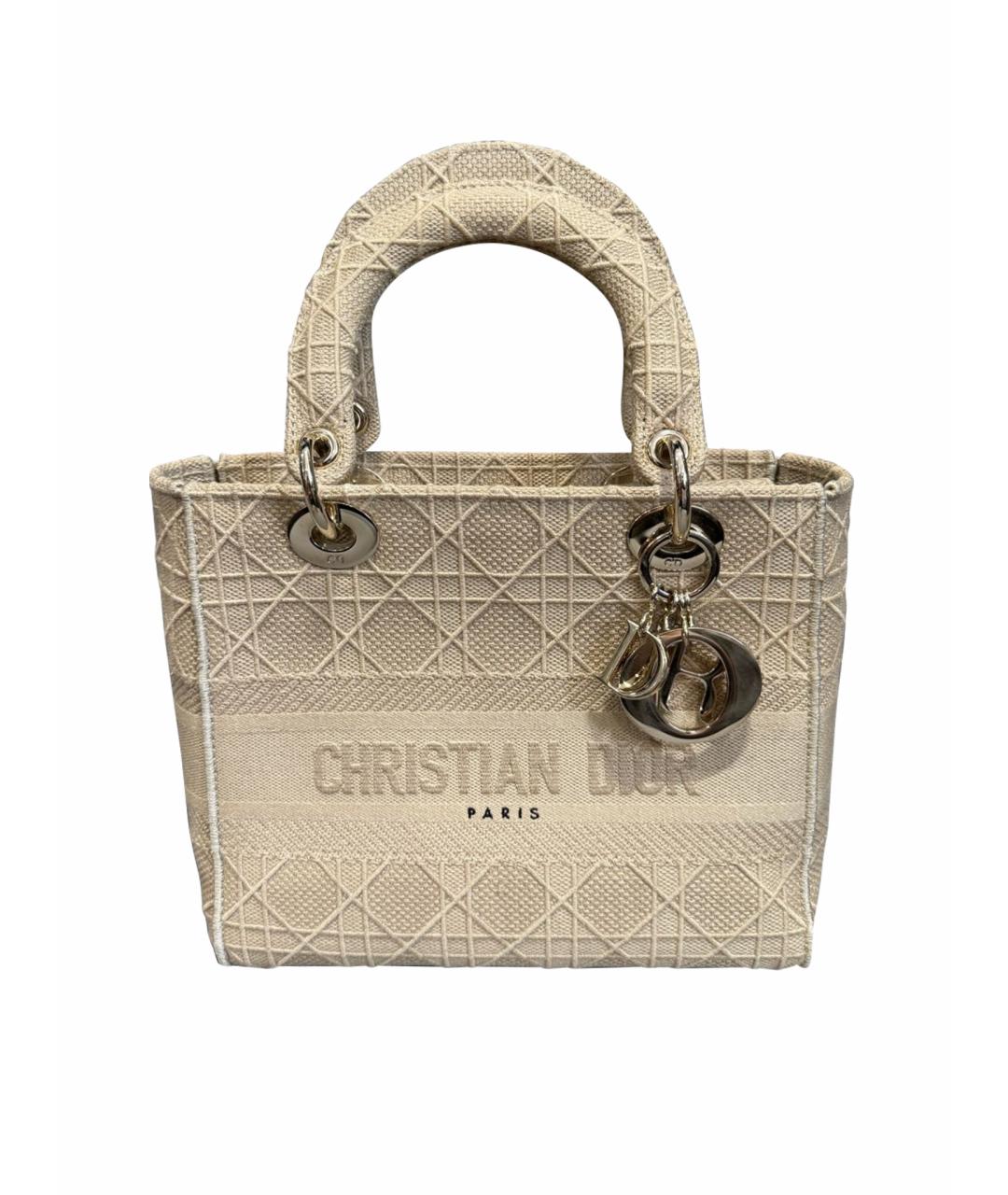 CHRISTIAN DIOR Бежевая сумка с короткими ручками, фото 1
