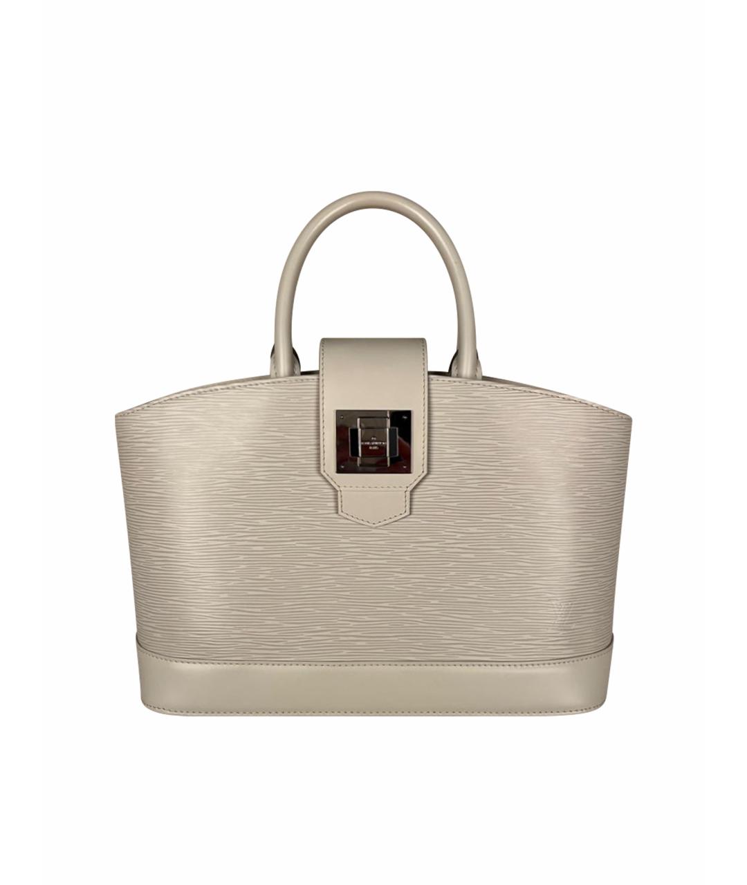 LOUIS VUITTON Белая кожаная сумка с короткими ручками, фото 1