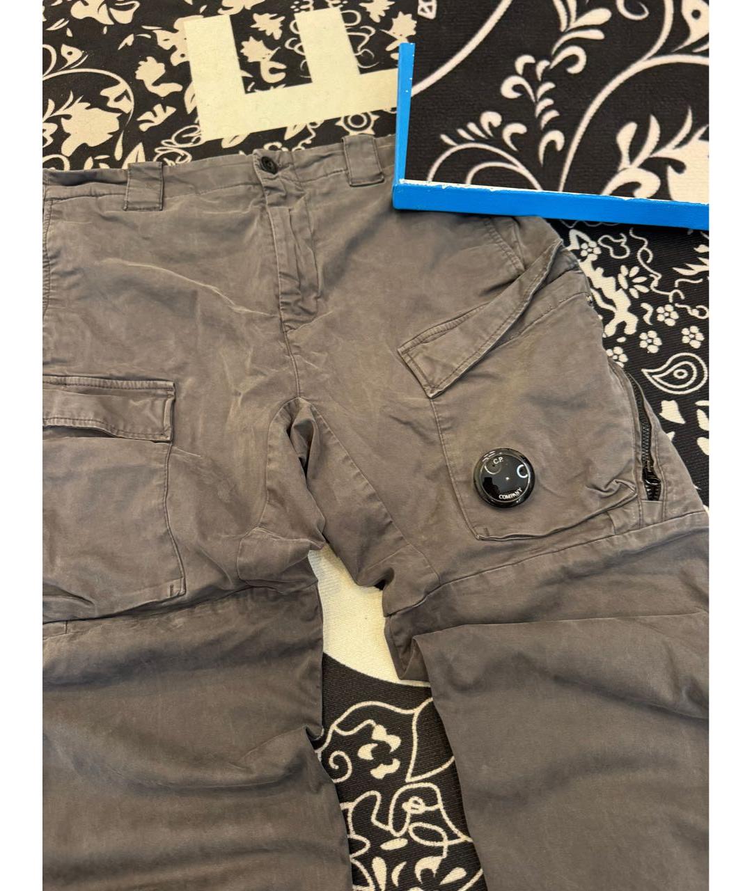 CP COMPANY Антрацитовые хлопковые повседневные брюки, фото 3