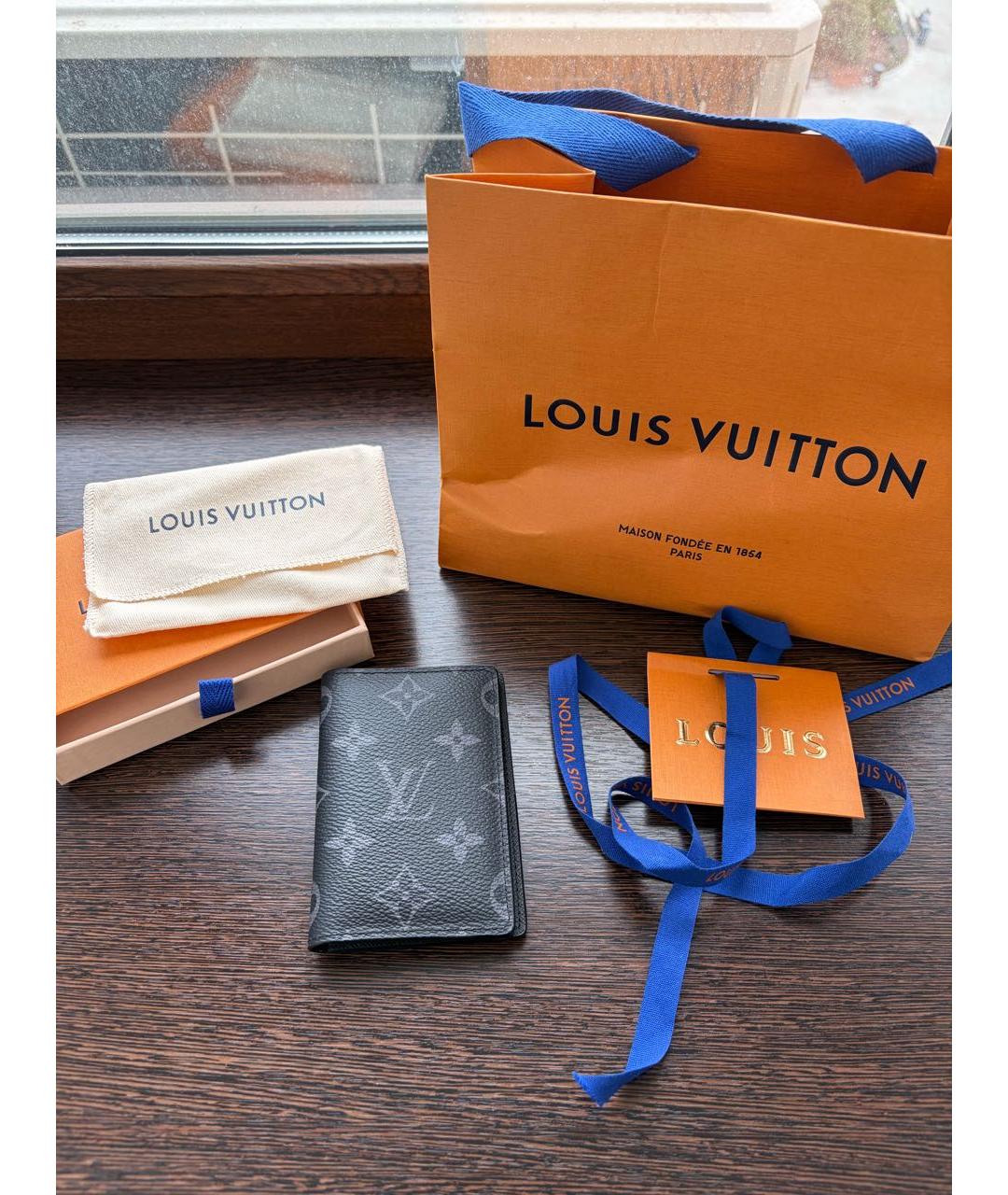 LOUIS VUITTON Черный кардхолдер, фото 4
